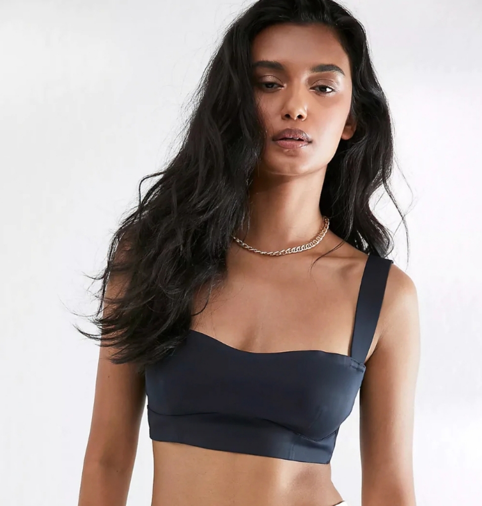 Free People Naomi longline bra Black‎ NWT sz:S